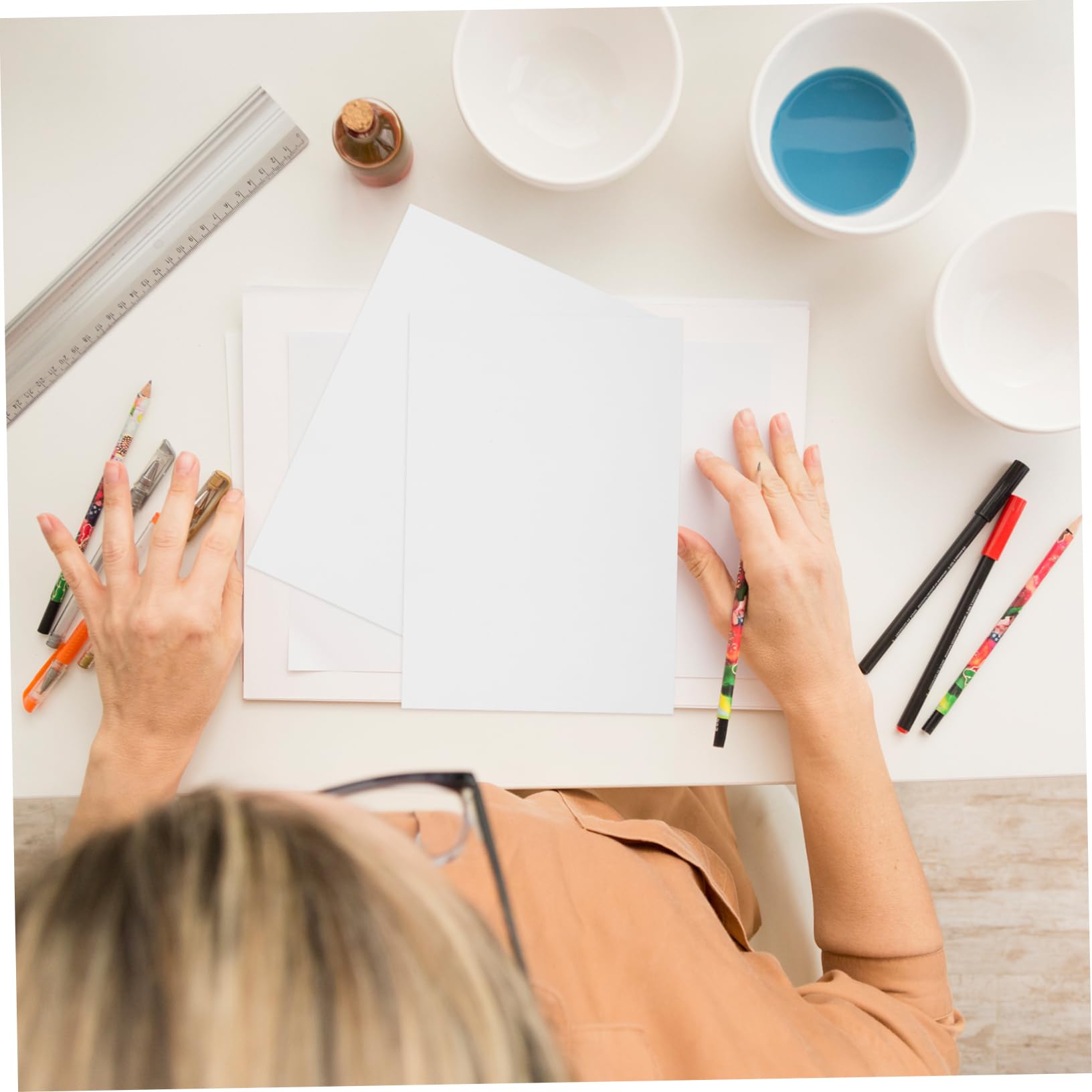KONTONTY Carta da Disegno Colorata 400 Pezzi per Acquerello e Matita a Colori Adatta Ragazzi Adulti
