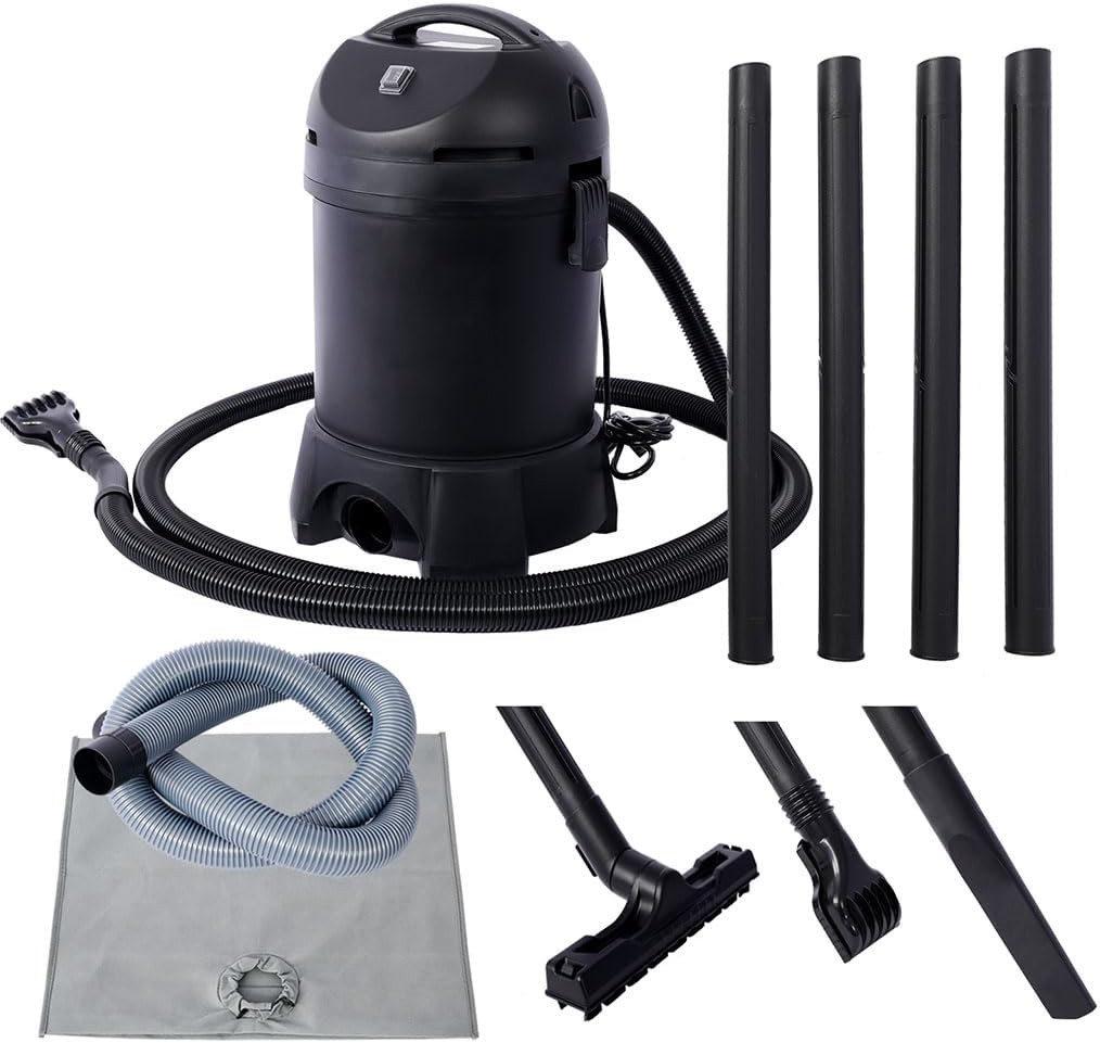Garden Pond Vacuum Cleaner, Powerful Motor Removes Debris & Sludge,with 14FT Intake Suction Hose, 4 Extension Tubes, 3 Vacuum Nozzles, a 6.5 Foot Output Hose, and a Debris Collection Bag