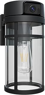 Außenwandlampe mit Kamera- und Bewegungssensor, Full HD, IP65, E27 -Anpassung, WiFi