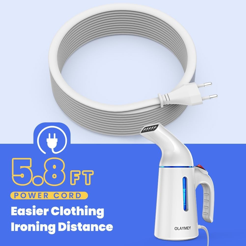 OLAYMEY Steamer Wygładzacz parowy 700 W, 40 S Szybkie nagrzewanie Żelazko podróżne Steam Iron, zbiornik na wodę 120 ml Clothes Steamer, szczotka parowa do ubrań
