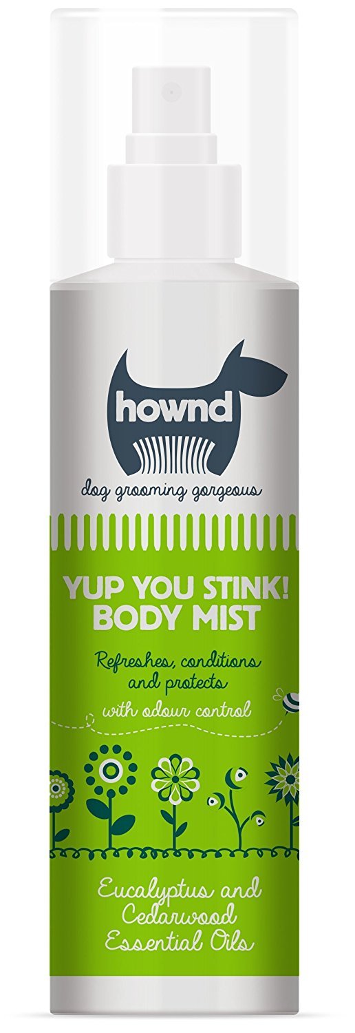 HOWND Yup You Stink Dog Deodorising Spray for Smelly Dogs - PH Balanced - Dog Deodorant Spray, Removes Strong Odours - Detangler Body Mist - Dog perfume, Eucaliptus & Cedarwood - 250ml