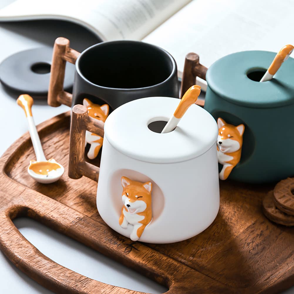 ZaKhs Leuke Husky Honden Print Koffie Mok Kleur Veranderende Keramische Cups Geïsoleerde Reizen Mok Cup voor Vrouwen