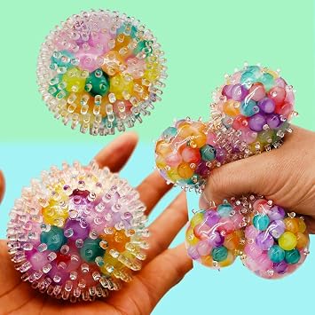4 Adet Squishy Stres Topları Yetişkinler için Fidget Oyuncaklar, Stres Giderici Sıkma Fidget Topları Parti için Set Doğum Günü ve Goodie Çanta Stuffers