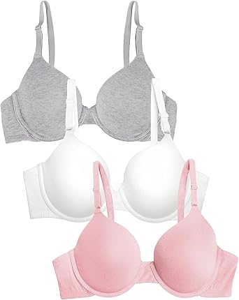Fruit of the Loom Womens Cotton T-Shirt Bra, Underwire, Multipack