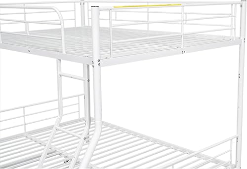 Miniatura 193 de Harper & Bright Designs Litera de metal completo sobre tamaño matrimonial para adultos, marco de cama de metal resistente con escalera y correas de