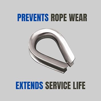 MarineNow 316 Stainless Steel Rope Thimble Marine Grade, Corrosion Resistant Prevents Rope Wear/Chafing Choose Size (5/16, 3/8, 1/2, 5/8, 3/4, 7/8, 1) & Pack (1, 2, 5, or 10)