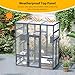 COZIWOW Large 70inches Outdoor Catio, Indoor Cat Cage House with Waterproof Roof, 5 Perches & 2 Condos, Spacious Wooden Cat Enclosure for 2-3 Cats, Stable & Breathable (Grey)