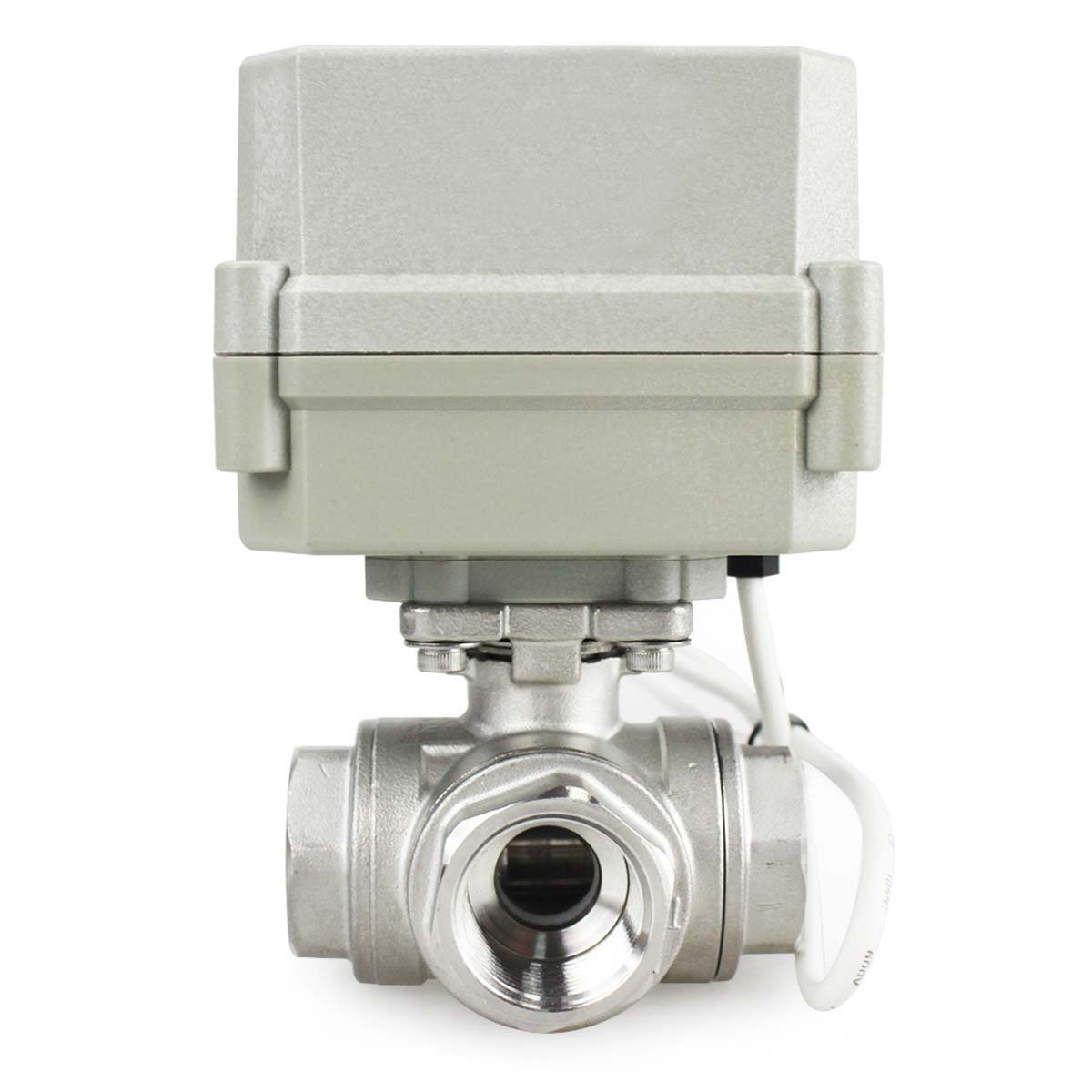 3 Way 1" NPT 12V/24V DC/AC CR2-02 Auto Return Stainless Steel Three Ways Electrical Motorized Ball Control Valve (CR2-02)
