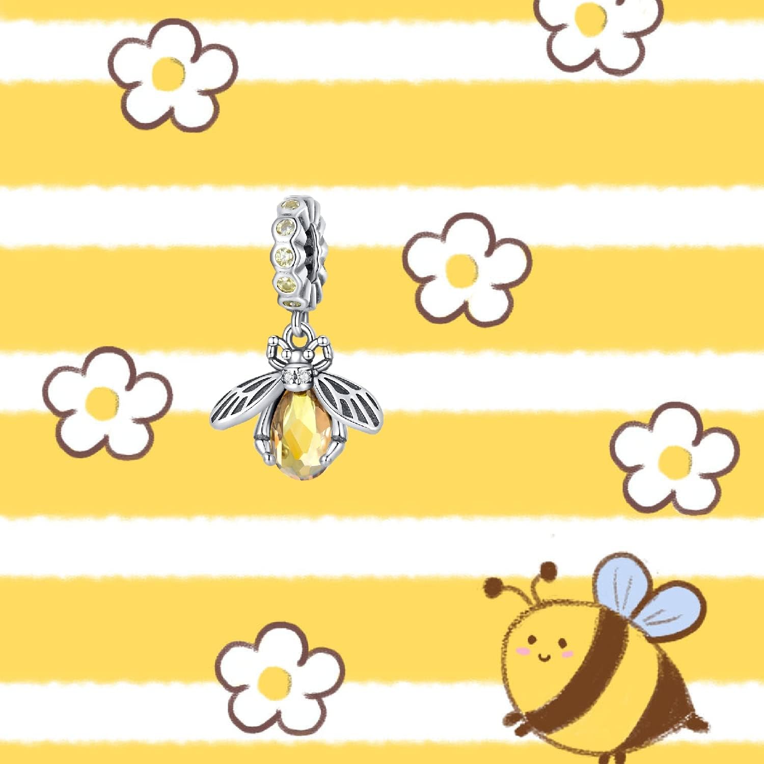 Animal Charms for Bracelets 925 Sterling Silver Bead Charms Bee Butterfly Fox Charm Fits Bracelets and Necklaces Cute Charms for Women - Image 4