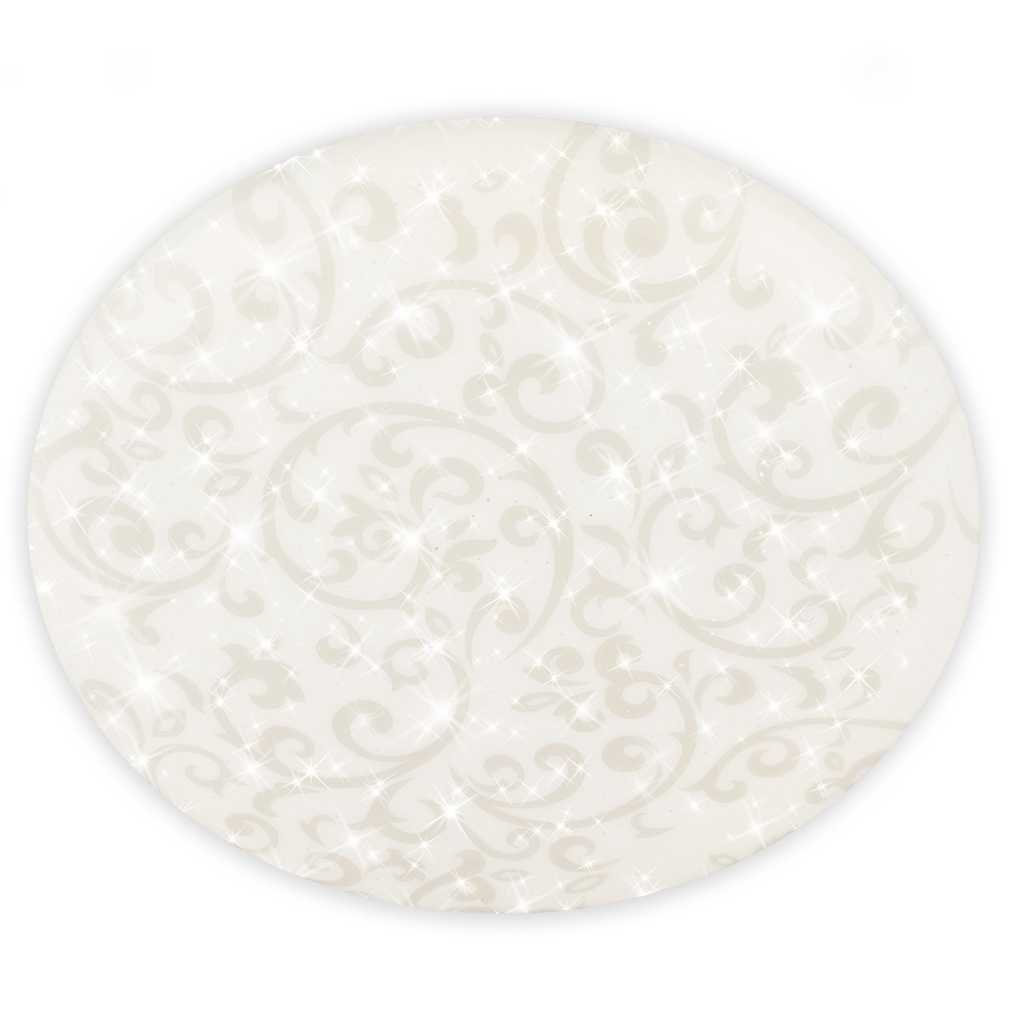 BRILONER - LED Ceiling Light with Starry Sky, Neutral White, Floral Pattern, LED Light, Living Room, Bedroom, Lounge, 38 x 7 cm, White