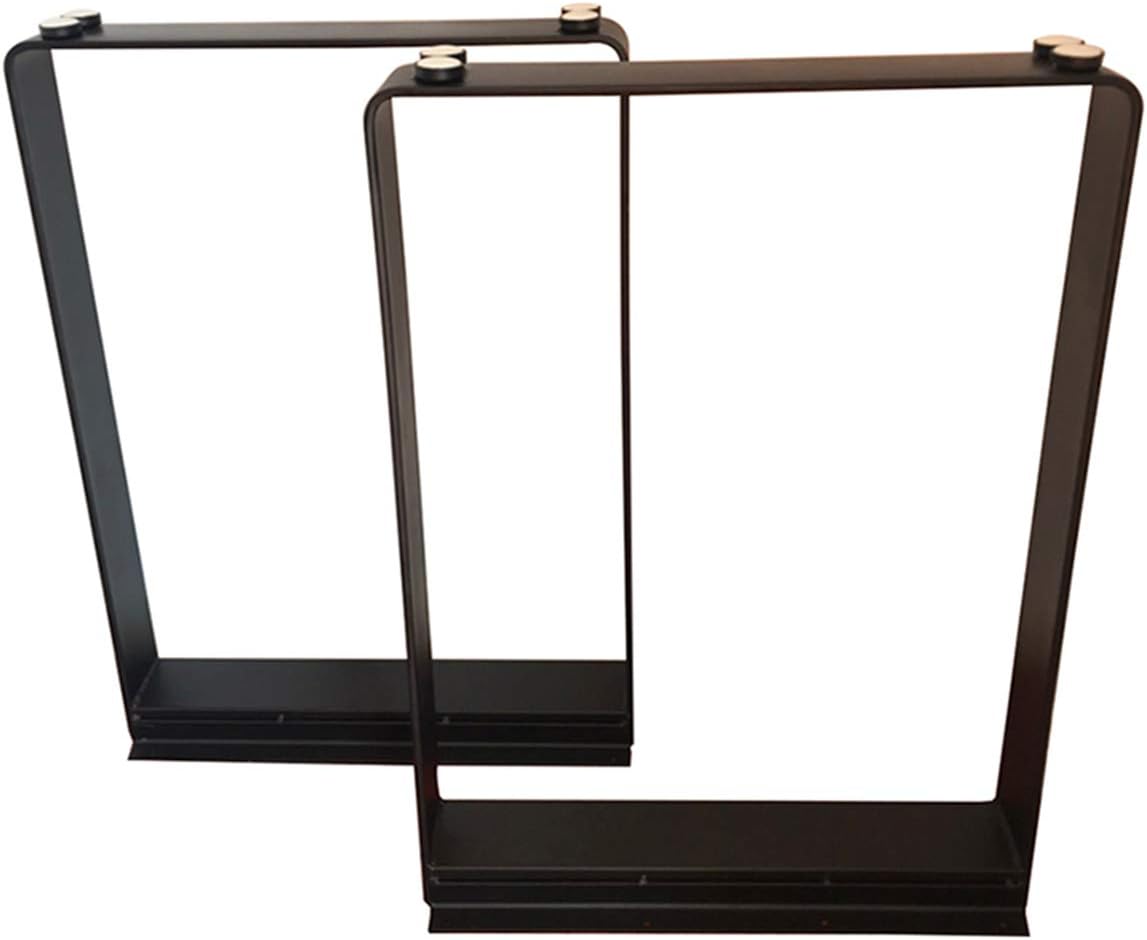 Furniture Square Table Legs,Heavy Duty Desk Legs, Vintage Metal Bench Legs,Dining Table Legs,Industrial, Set of 2 (Black 50x70cm / 20x27.5in)