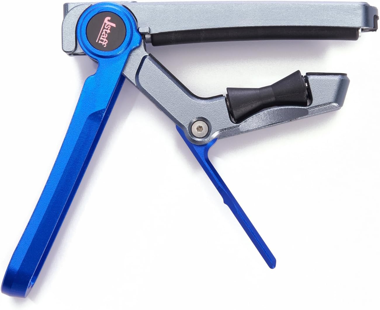 2025 Upgrade Rolling Guitar Capo, Aluminum Alloy - CNC Metal Carving Capo for Acoustic and Electric Guitars, Unique Folding and Hiding Design, Silky Smooth Movement, Precise Tuning. (BLUE)