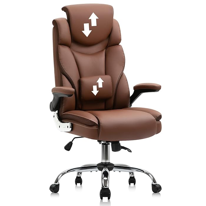Buy YAMASORO Ergonomic Executive Office Chair High Back Leather