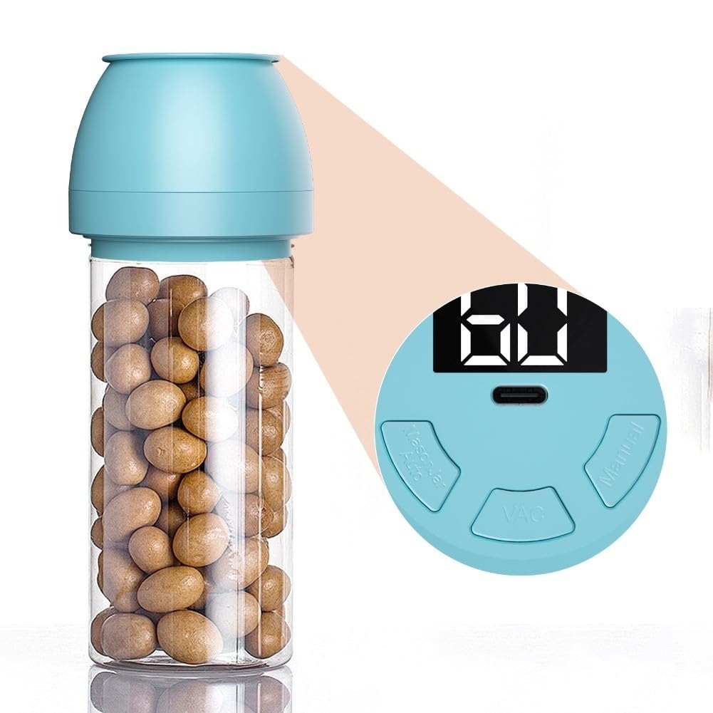 Bocaux électriques sans fil pour scelleuses sous vide, conservation automatique des aliments 1200 mAh avec écran LCD, dispositif d'étanchéité portable pour usage domestique et extérieur