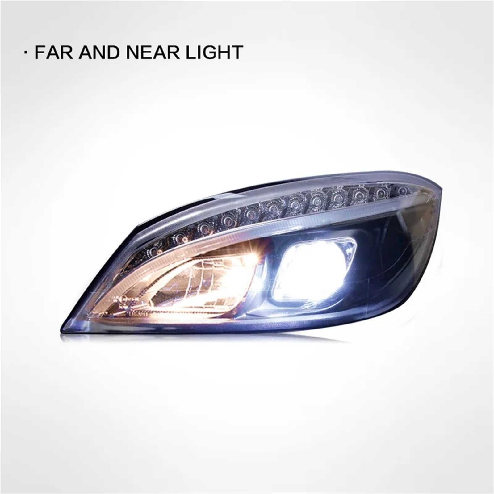 Faro Anteriore per Classe C W204 2007-2011, fendinebbia, luci diurne, luci di Stop, indicatori di direzione, Installazione Plug And Play. Gruppo Ottico Anteriore per Auto.