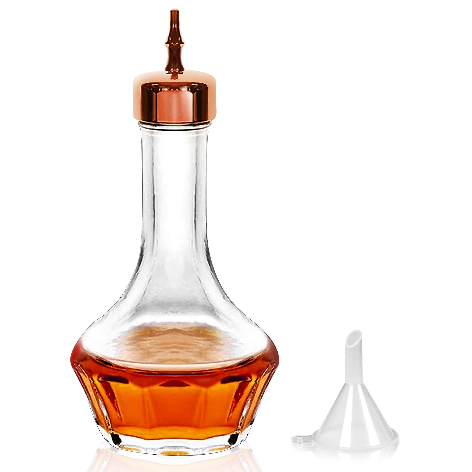 Bitter Bottle – Glass Bitter Bottle with Dash Top, 1.7oz/50ml, Great for Bartender, Home Bar – KJP01-C (Copper)