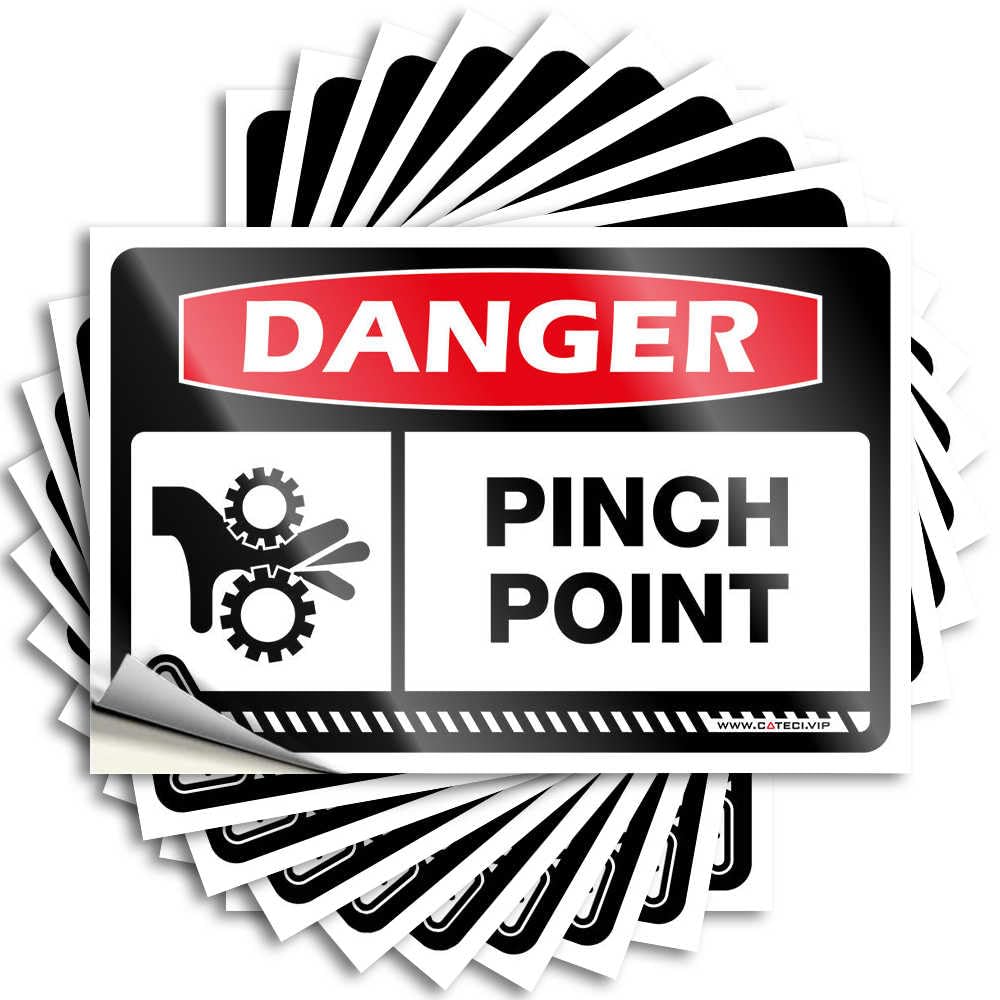 Emo Room Decor Accessory Stickers | Danger Pinch Point Fuzzy for Scooter Decor(6X9CM)