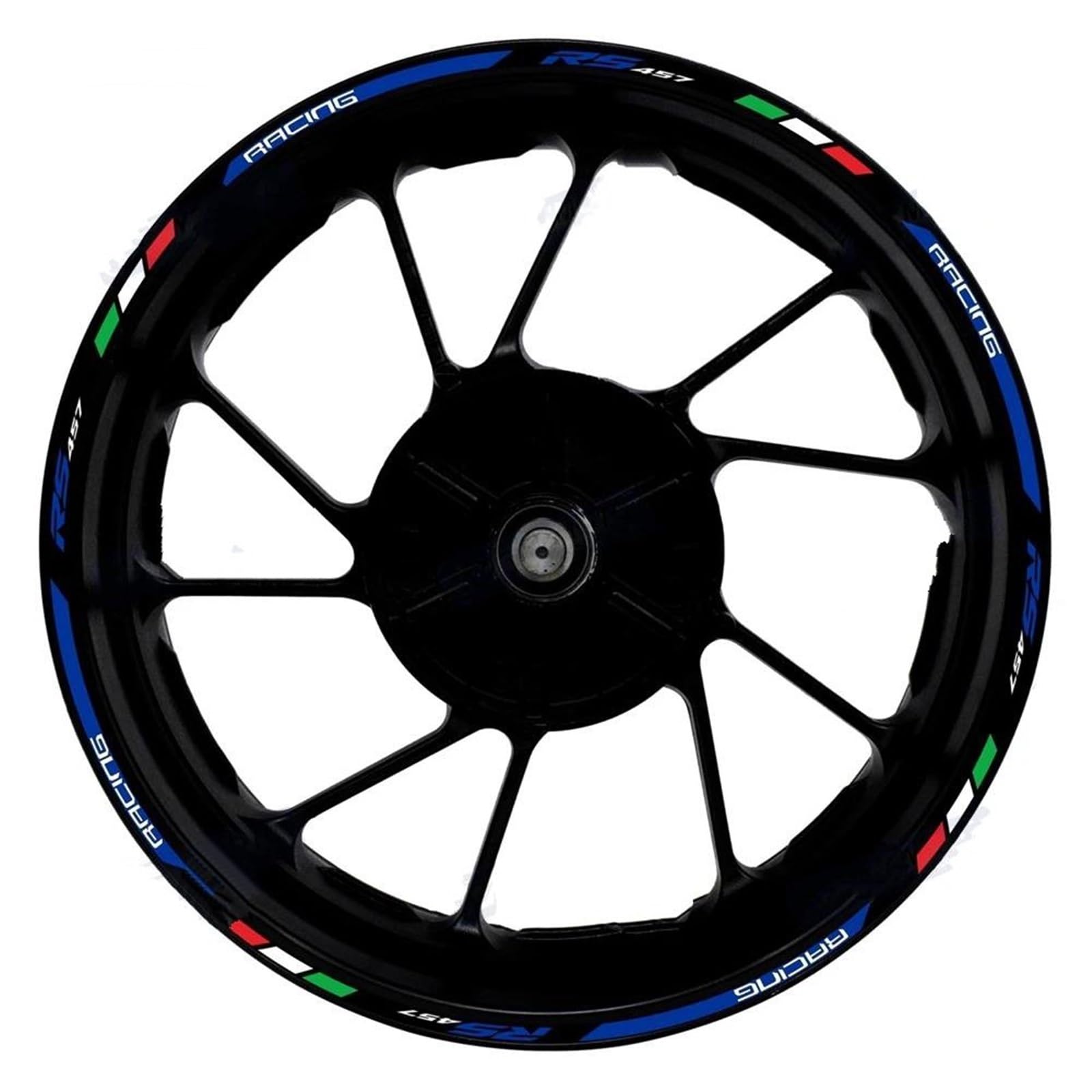 Motorcycle Wheel Sticker Decals Waterproof 17 Inch Rim Strip Tape for RS457 RS 457 Motorbike(Color2)