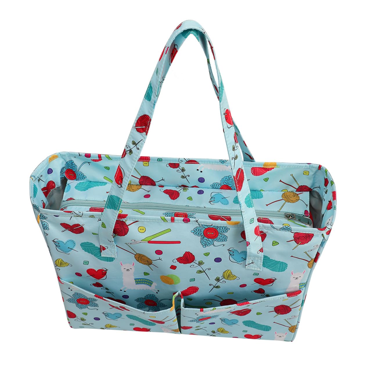 Bolsa de Almacenamiento de Tela Oxford para Hogar Gran Capacidad y Diseño Reutilizable, Adecuado para Guardar Herramientas de Tejido y Actividades de Crochet