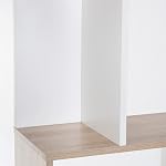 Bibliothèque géométrique HOMCOM à 5 niveaux, étagère en forme de S, unité d'affichage moderne autonome pour bureau à domicile, salon, chambre, naturel et blanc