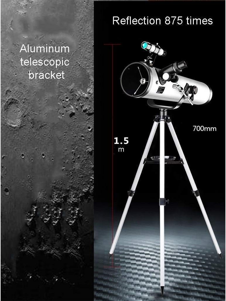 114mm Telescopes for Astronomy Beginners,Astronomical Telescope,Portable Travel Telescope for Beginners,Kids and Adult with Aluminum Telescopic Bracket (Package 3 A) (Package 3 A)