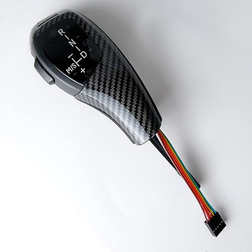 Miniatura 7 de Kit de cambio de palanca de cambios LED automático LHD para accesorios de coche BMW E90 E91 E93 E81 E82 E84 E87 E88 E89 carbono (carbono)