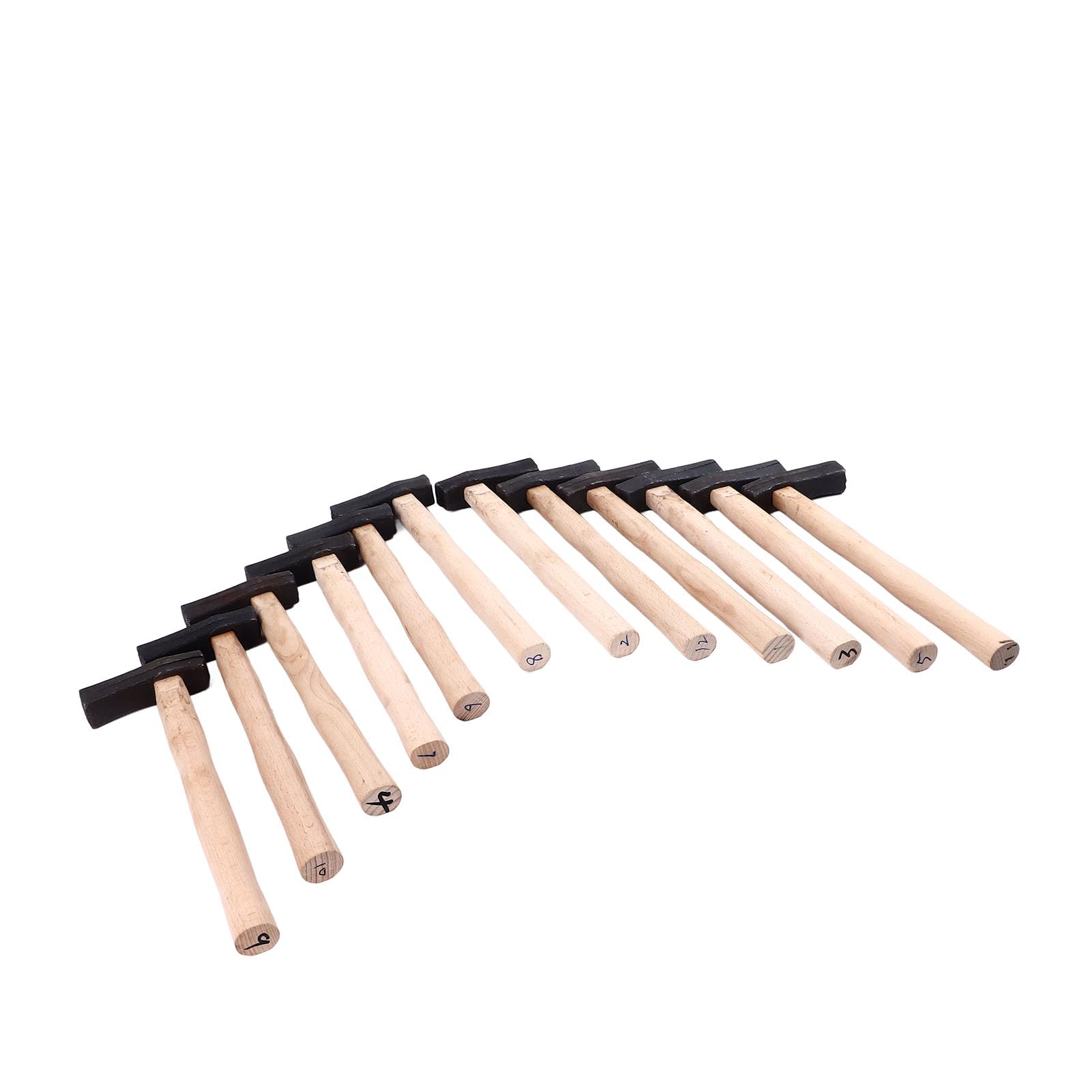 Aramox Set Di Martelli Per Texture Manico In Legno Strumento Per Formare Il Metallo 12 Facce Di Modelli Per La Creazione Di Gioielli E Artigiani Della Lavorazione Dei Metalli Che Creano Texture A