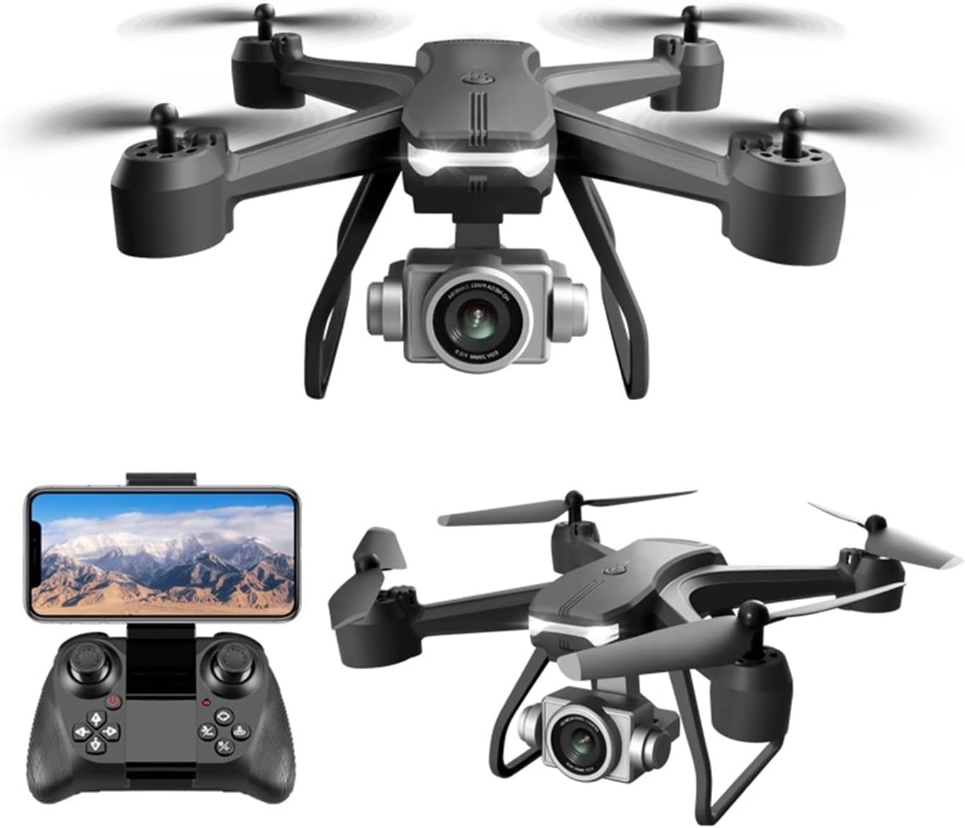 Amazon.com: Drone Drone 4K Profesión HD Cámara Gran Angular 1080P WiFi ...