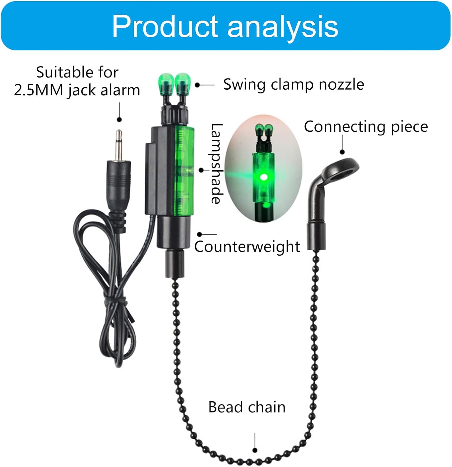 4Pcs Fishing Rod Alarm Tool Accessories Swingers Sensitive Alarm Hangers Bobbins Bites Alarms Fishing Bites