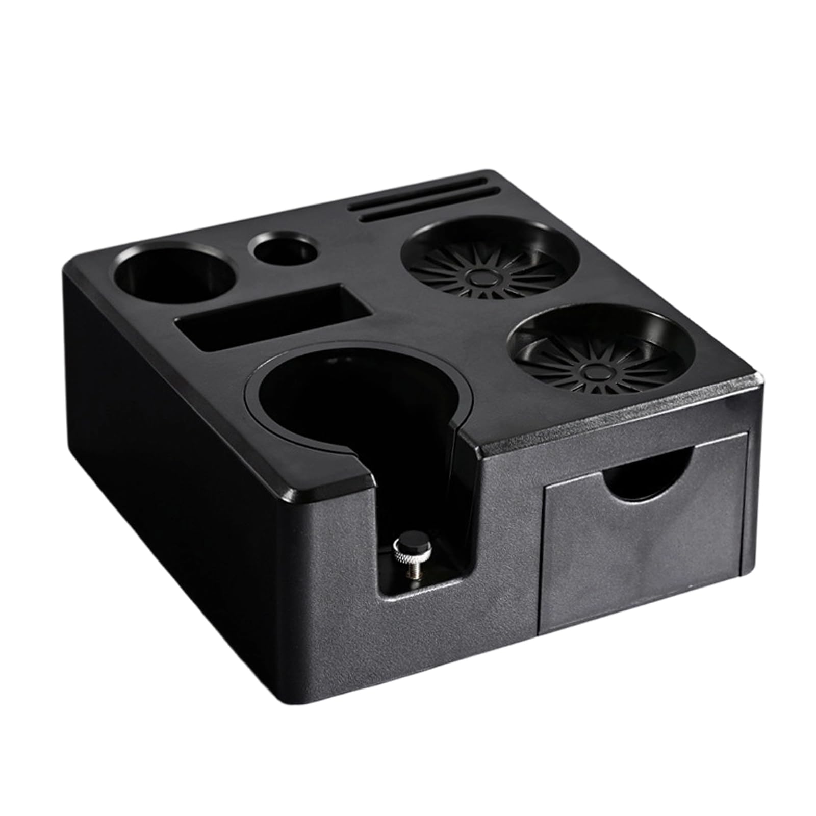 Piceioep Coffee Tamper Holder Base Modern Drawer Systems Espresso Tamping Station for 51/54 / 58mm Portafilter Accessories Coffee Tamper Station with Drawer