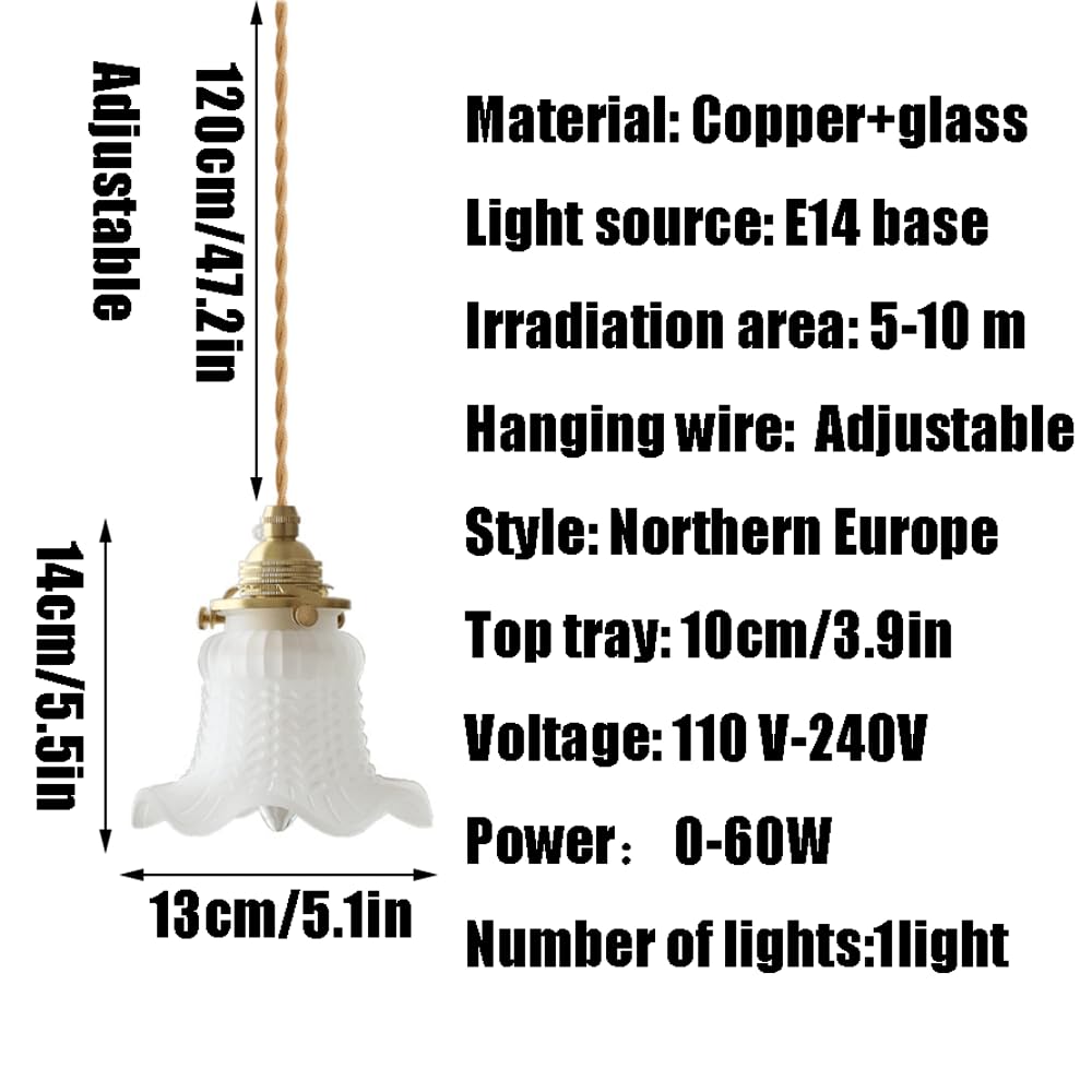 E14-Lichtquelle, Einzelkopf-Pendelleuchte, kreativer blütenblattförmiger Glas-Kronleuchter, Deckenbeleuchtung, Hängelampe für Wohnzimmer, Schlafzimmer, Bar-Dekoration