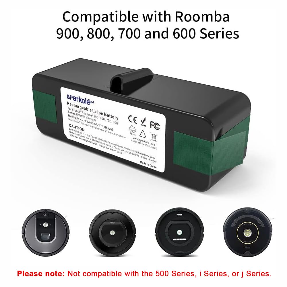 Amazon.com: SPARKOLE 5200mAh Lithium Ion Replacement Battery for