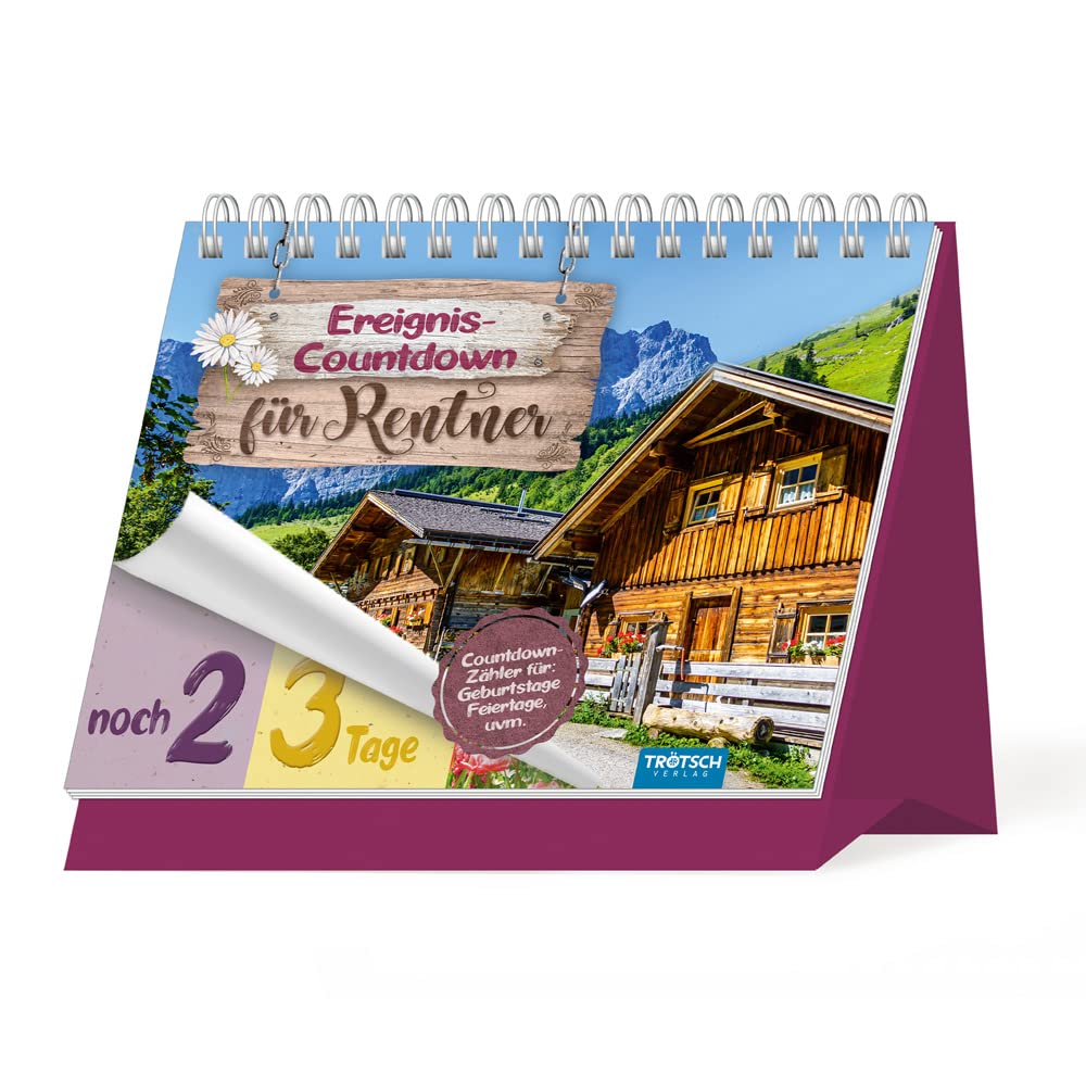 Trötsch Verlag Gmbh & Co.kg Trötsch Event-Countdown Ereignis-Countdown Für Rentner: Countdown- Kalender Aufstellkalender Tischkalender