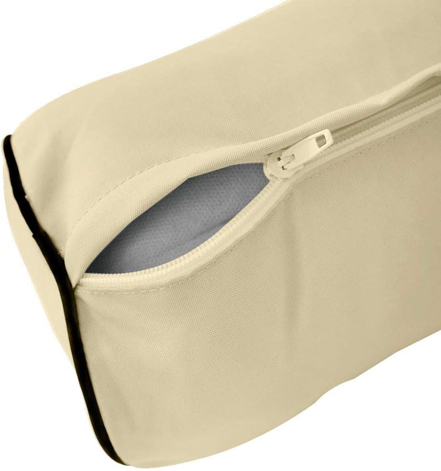*Cover ONLY*-Style4 Outdoor Bolster Pillow Slipcover Contrast Trim Crib AD103
