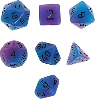 Toyvian 21 Pçs Dados Multifacetados Luminosos Dados De Plástico Jogos De Festa De Bacherette Dados Multifacetados Brinquedos De LED Brinquedos De Mesa Jogos De Rpg De Xadrez Portáteis