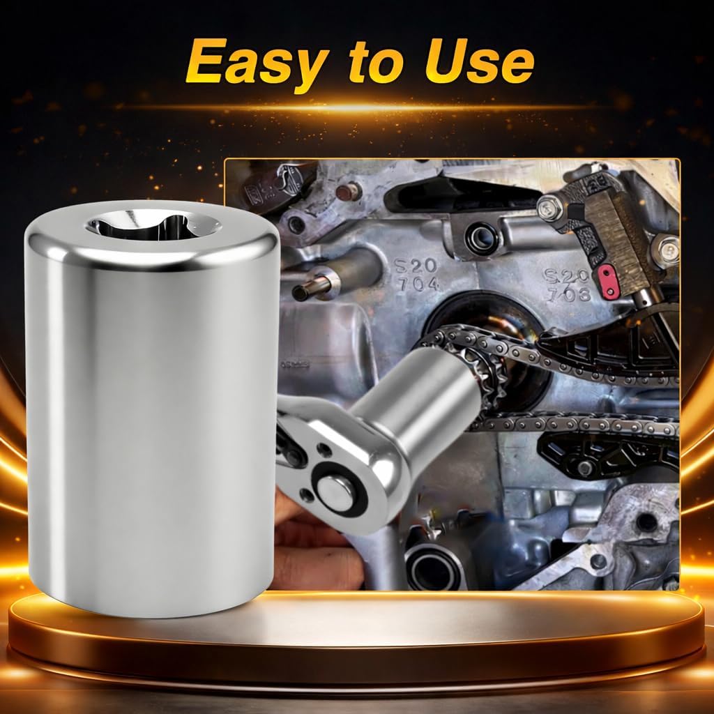 Stainless Steel Crankshaft Turning Socket for FB & FA Engines Compatible with Subaru Forester Impreza Legacy Outback BRZ Replace#: 18252AA000 (CNC Machined)