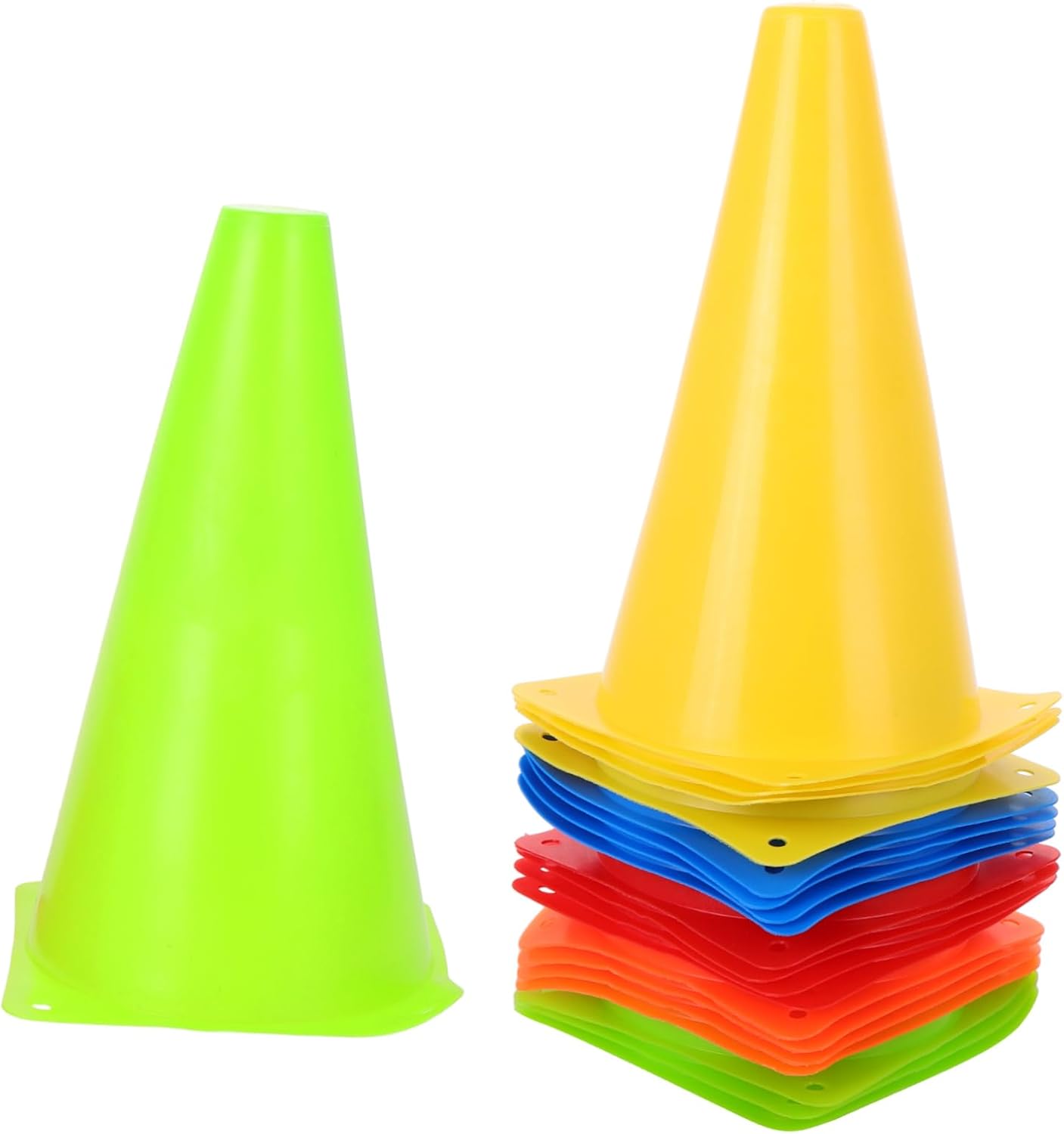 TOYANDONA 20pcs Agility Training Cones Plastic Soccer Basketball Cones for and Sports Training