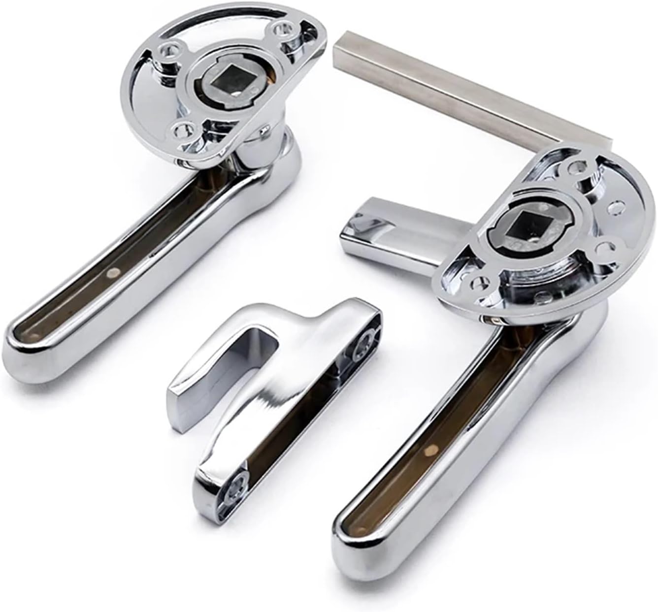 Handle Both Inside and Outside Rotating Enclosed Door Handle Industrial Automation Equipment Lock 1Pcs(Zinc Alloy-Right)
