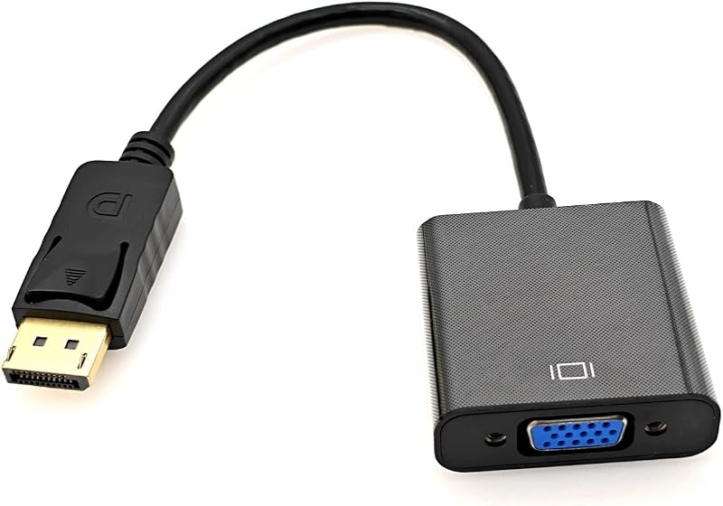 JZK DisplayPort DP - VGA Adapter Kábel, 1080P Aranyozott Egyirányú Átalakító Lenovo Dell HP ASUS Laptopokhoz és Monitorokhoz, 25 cm