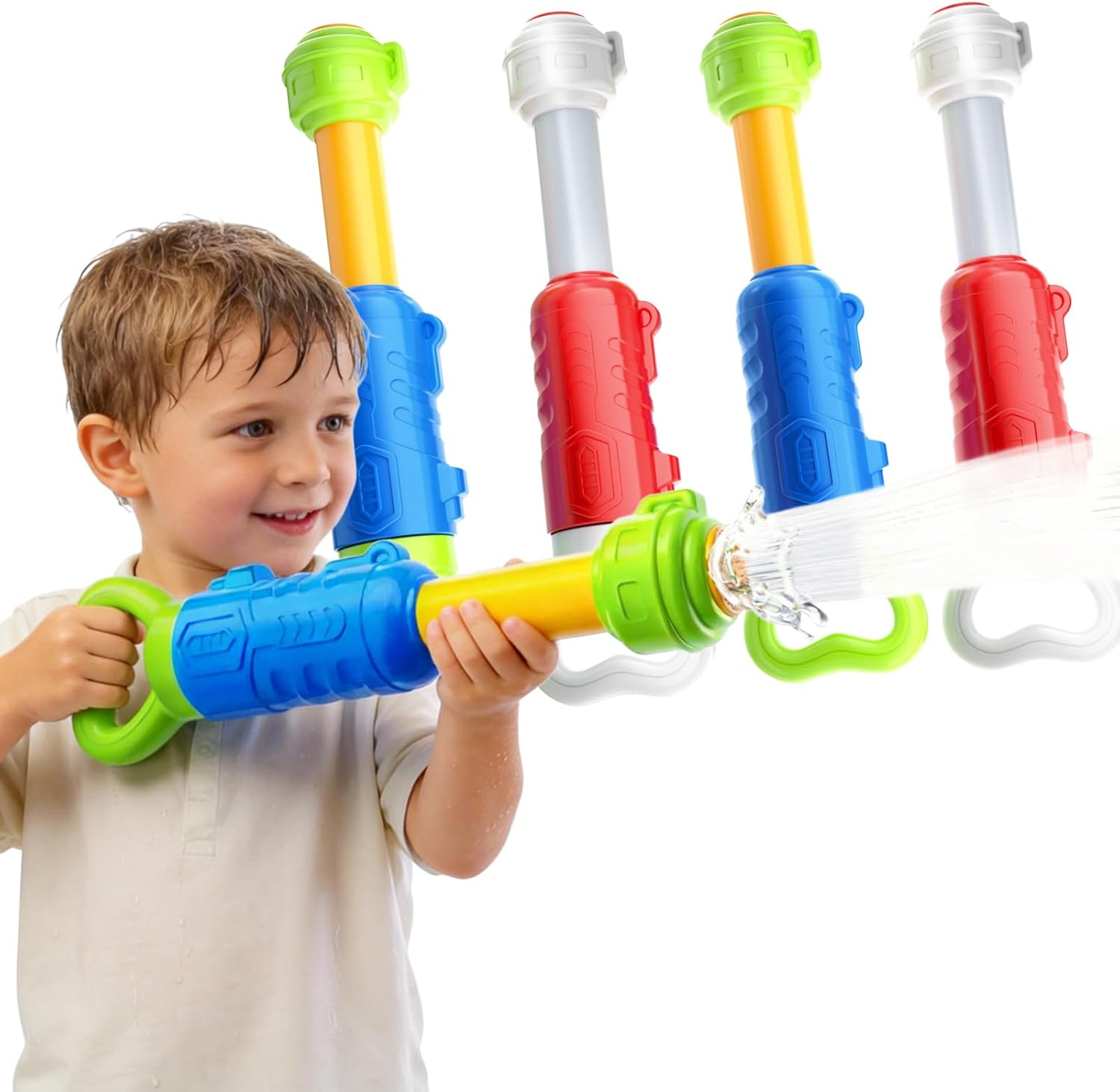 4 Pack Water Gun for Kids - 40 Feet Long Range, Large Capacity Water Blaster, Summer Water Toys Outdoor Pool and Beach Toy for Boys Girls Ages 4-8 8-12