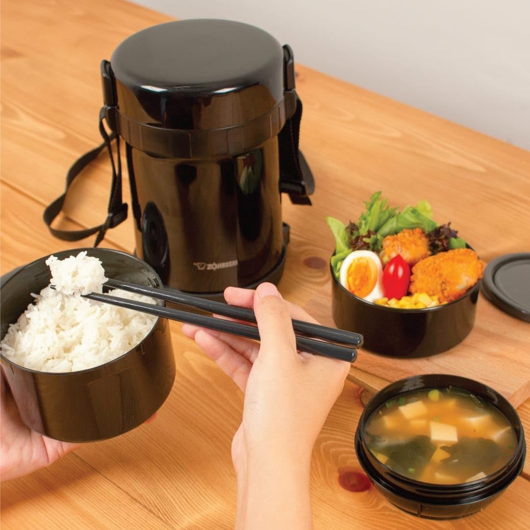 Zojirushi - Boîte à repas en acier inoxydable thermique BENTO BAKO | SL-GH18-BA (import du Japon)