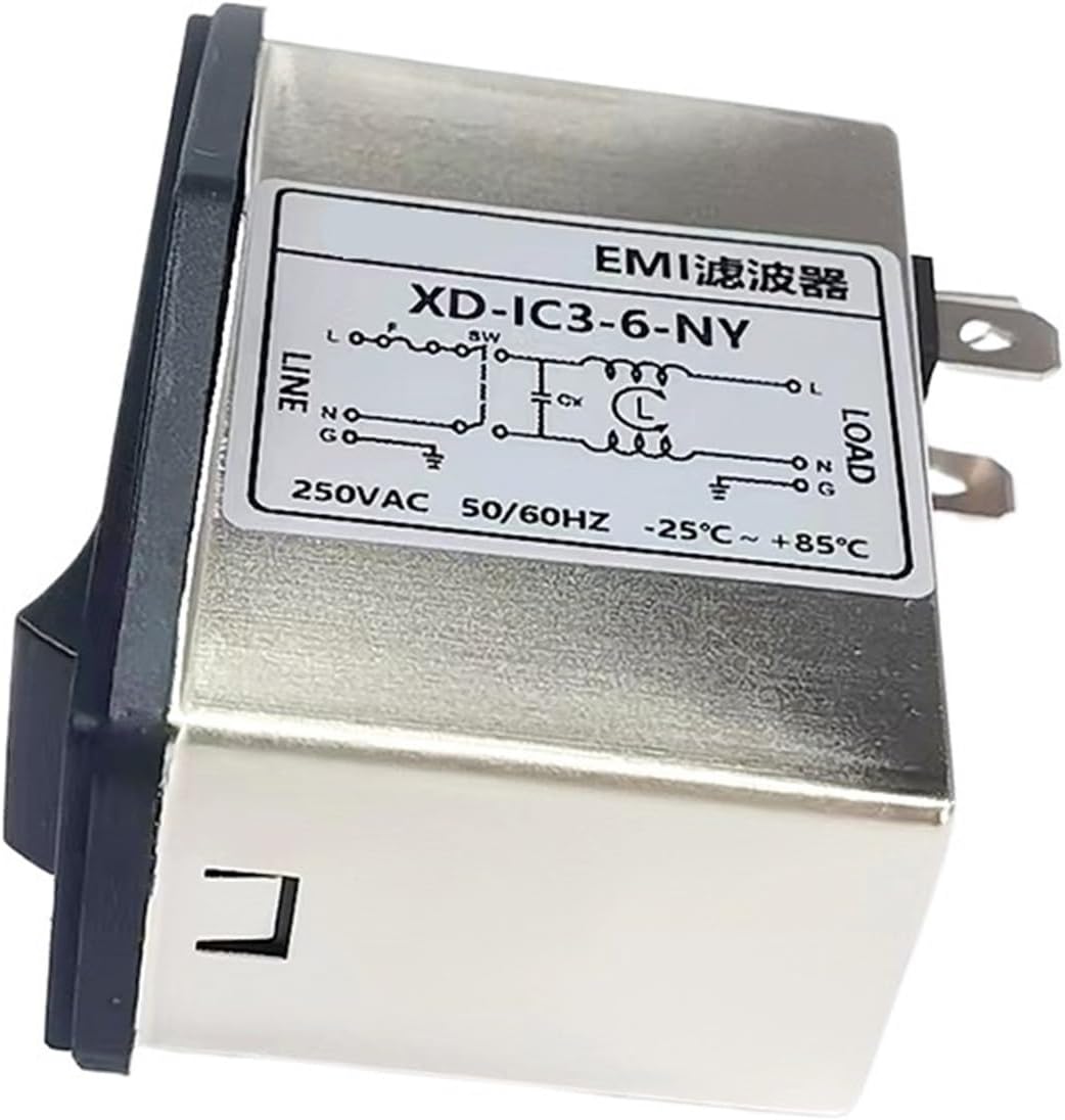 XD-IC3-6 /-NY 110V~250V AC Single-Phase Power Supply Frequency Converter Equipment Socket Type EMI Filter(XD-IC3-6-NY)
