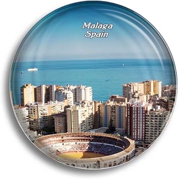 Fridge Magnet Spain Malaga Glass Magnets for Refrigerator Souvenirs Cute Crystal Magnet Decor for Whiteboard Office Home Gift