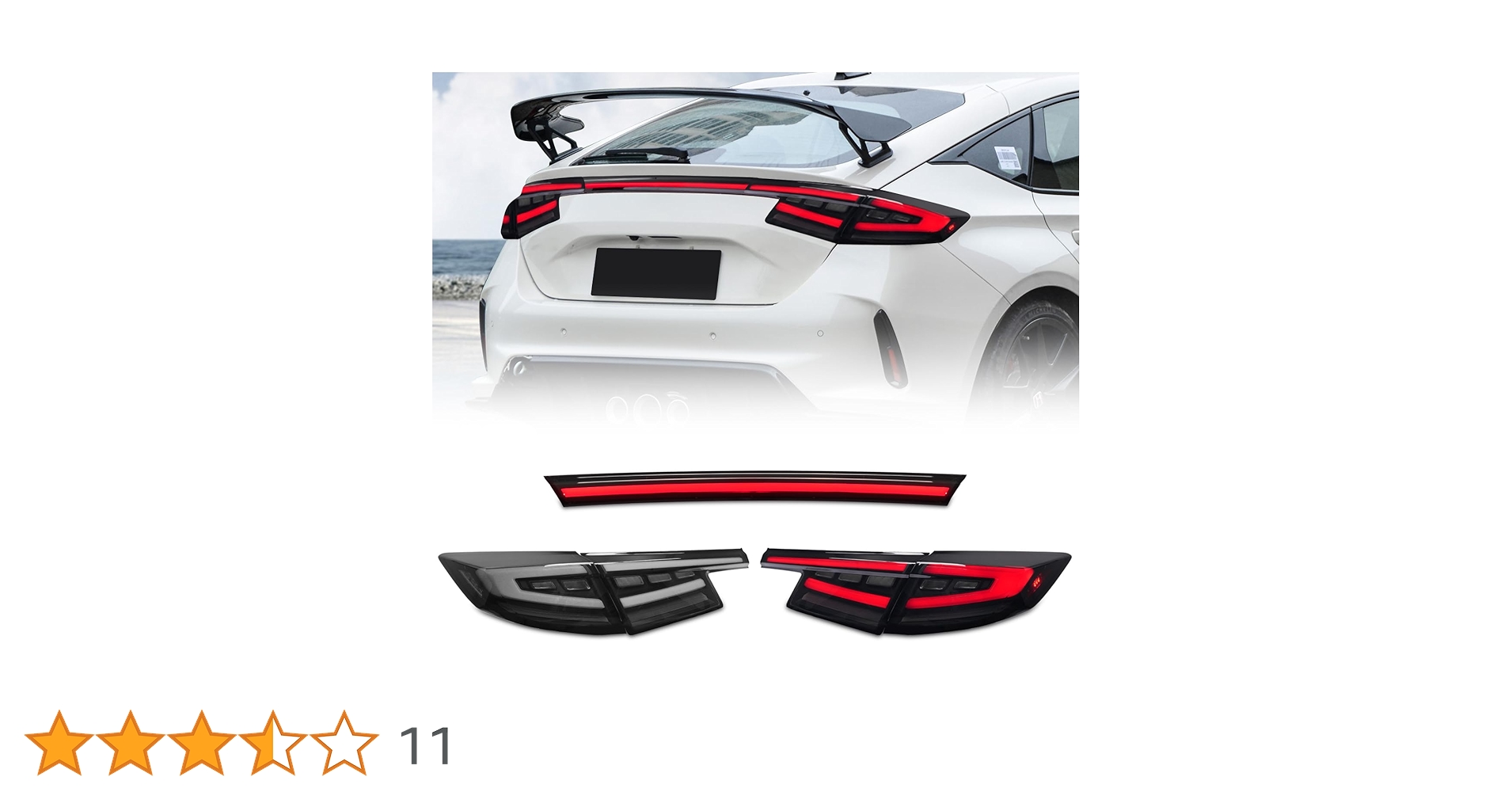 Archaic シビック テールランプ FL1 FL4タイプ Amazon | Archaic シビック FL1 FL4 FL5 タイプr 一文字 テールランプ