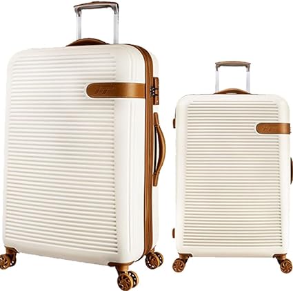 Amazon Co Jp トランク インチ24インチスーツケース持ち運び用アップライトスーツ ケースハードシェル2ピーススピナー荷物入れ子セット入りtsaロック旅行荷物トロリーケース男性と女性のための360 サイレントスピナー多方向ホイール トランクケース キ 色 White