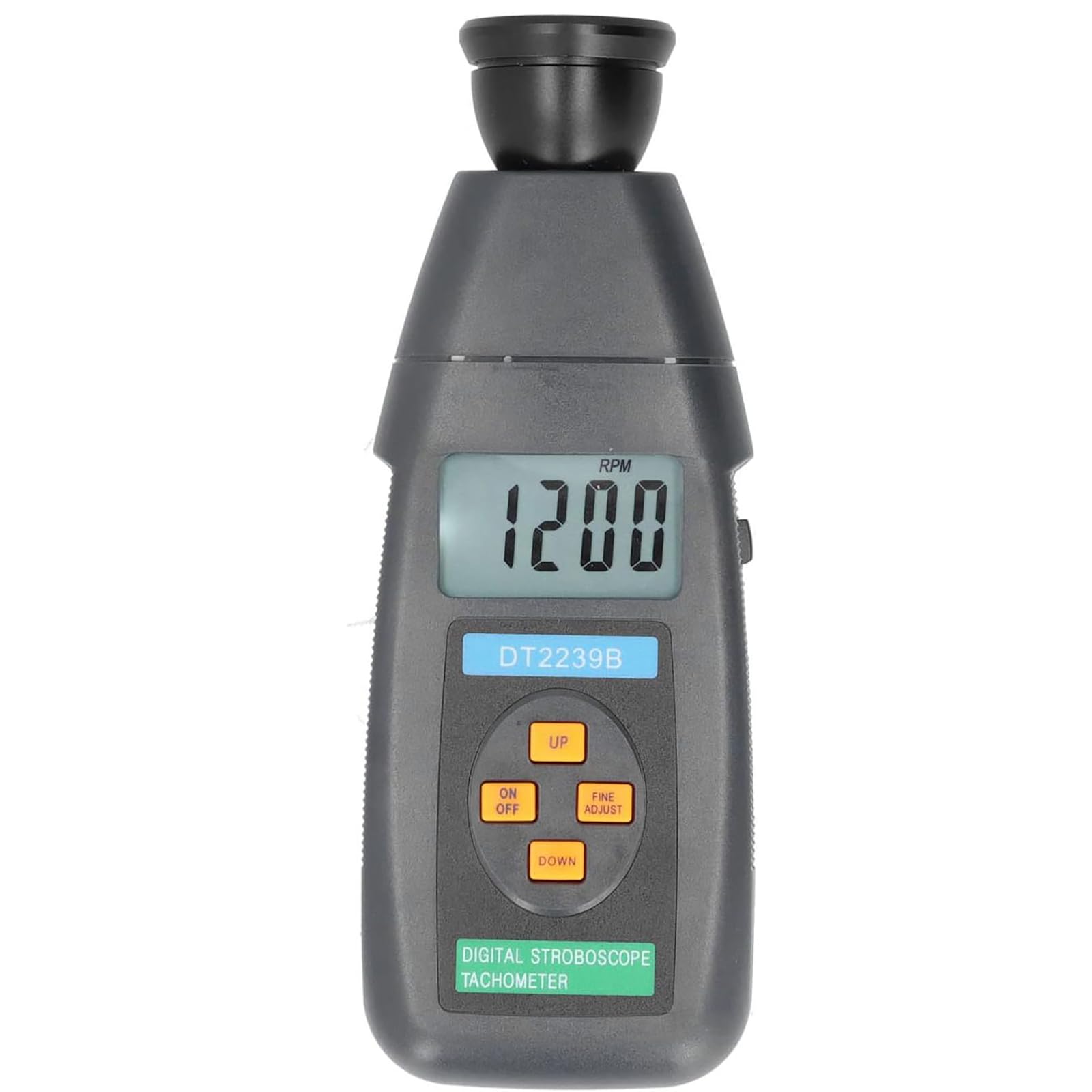 Tacómetro Digital Portátil Con Estroboscopio, Tacómetro Digital Con Flash Y Medidor De Revoluciones Con Pantalla LCD, Rango De Medición De Hasta 19 999 Rpm, Para Motores, Piezas De Máquinas Y Tornos