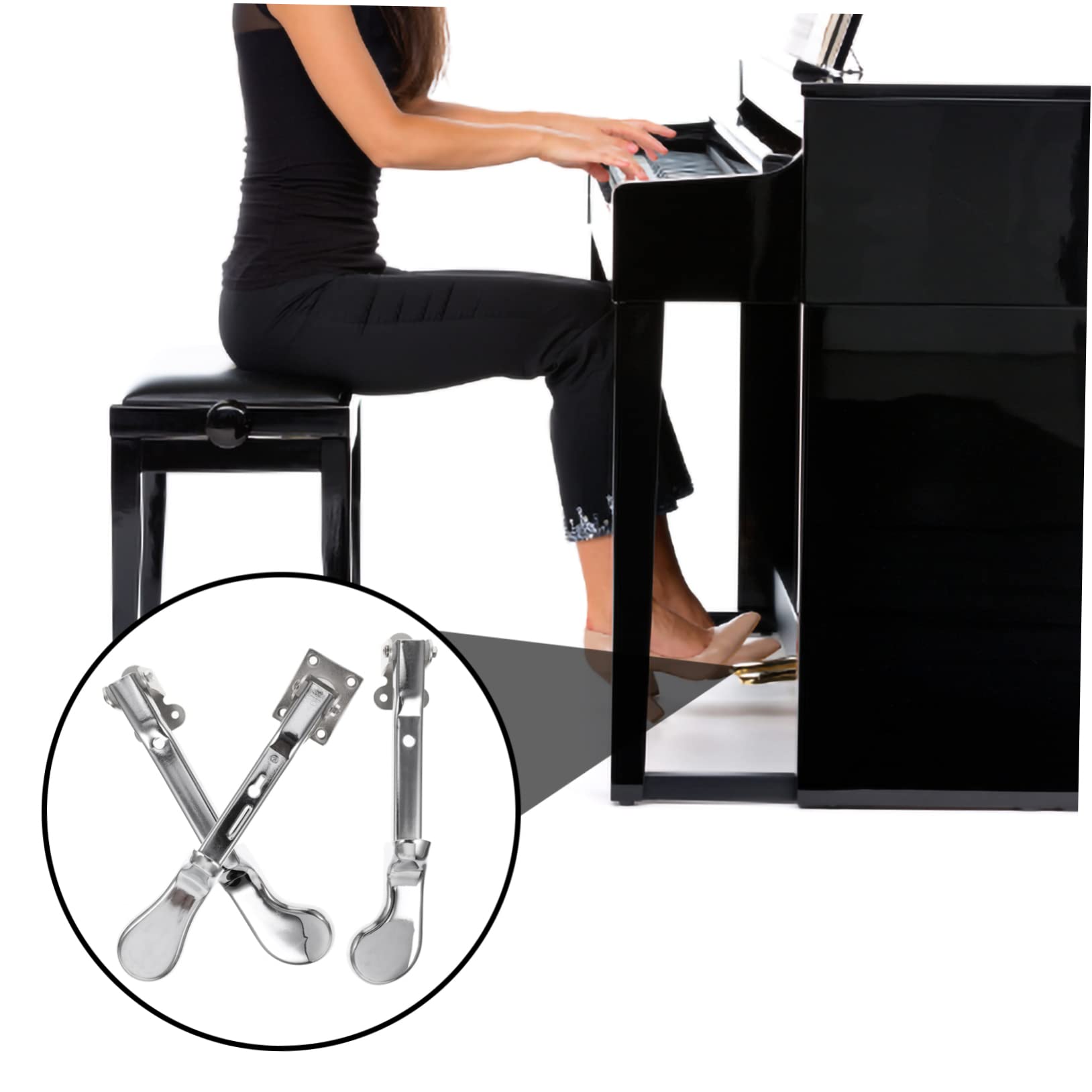UPKOCH 3piezas De Para Piano Vertical Pedal De Mecanismo De Pedal Resistente y Estable Instalación Diseño Elegante