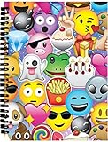 iscream X-Pressive! Emoji Collage 3D Cover Spiral-Bound Lined Page 8.5