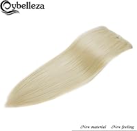 Cybelleza Csatos Hajhosszabbítás - 60 cm Egyenes Műhaj, 8 Részes Dús Hatású Póthaj Szett Világosszőke Színben Nőknek 3