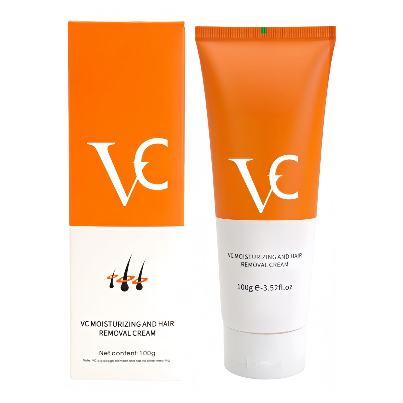 VC Body Hair Removal Cream for Women & Men - Depilatory Cream with Gentle Formula, Long-Lasting, Smooth & Painless Hair Remover for All Skin Types,